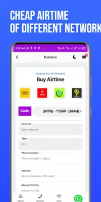 Data2me cheap data, airtime android App screenshot 2