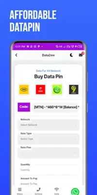 Data2me cheap data, airtime android App screenshot 3